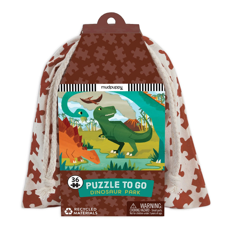 MUDPUPPY. 36 pcs Puzzle to go Dinosaur Park