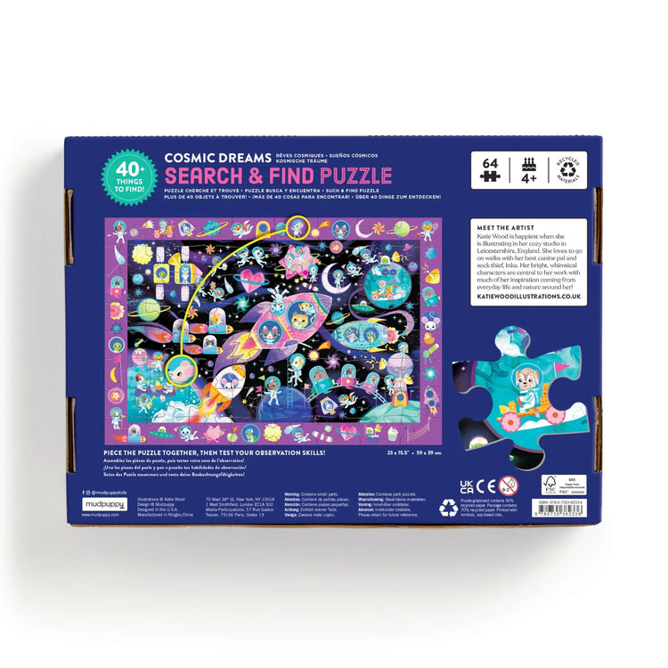 MUDPUPPY. Cosmic Dreams 64 Piece Search & Find Puzzle