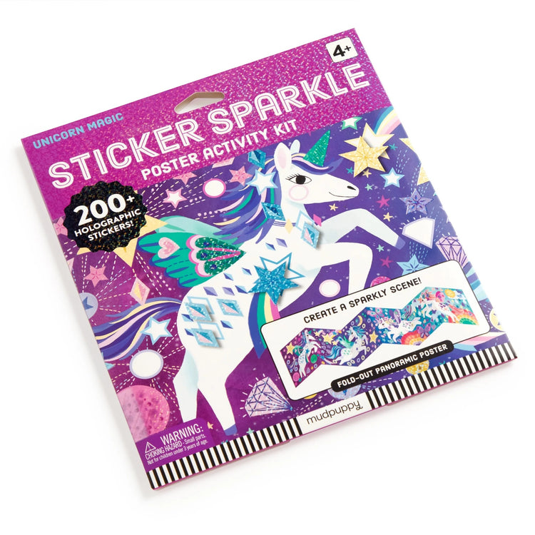 MUDPUPPY. Unicorn Magic Sticker Sparkle Poster Activity Kit