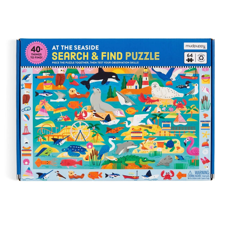 MUDPUPPY. At the Seaside 64 Piece Search & Find Puzzle