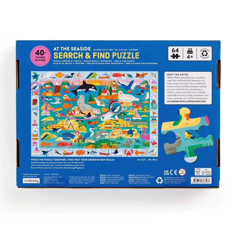 MUDPUPPY. At the Seaside 64 Piece Search & Find Puzzle