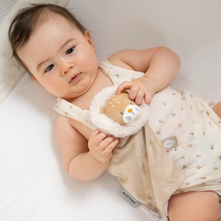 FLO, ERNEST & OLI. Small Comforter Doudou Lion Ernest (brown)