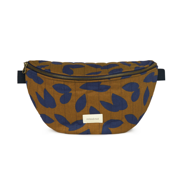 PARIS-TOKYO. Fanny Pack 31x20x10 Blue Leaves