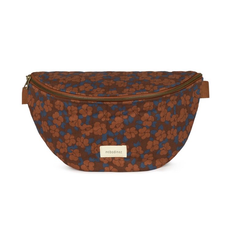PARIS-TOKYO. Fanny Pack 31x20x10 Maroon Poppies