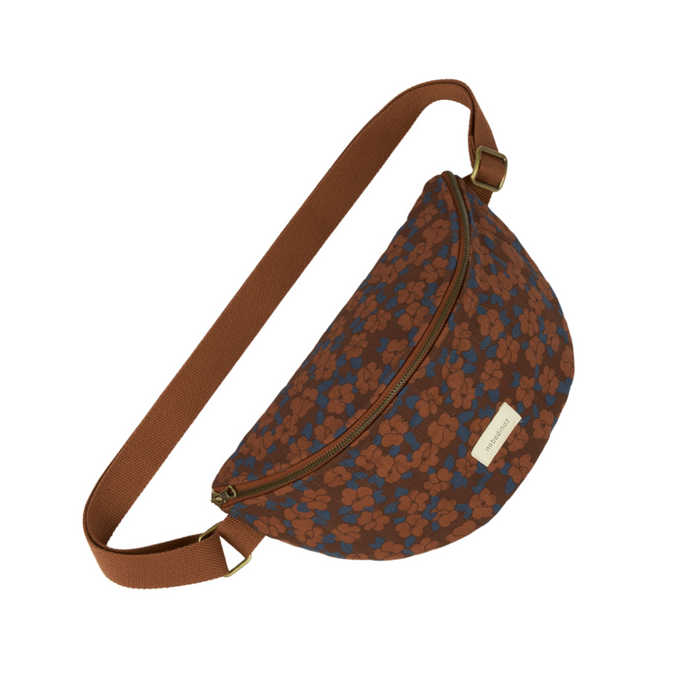 PARIS-TOKYO. Fanny Pack 31x20x10 Maroon Poppies