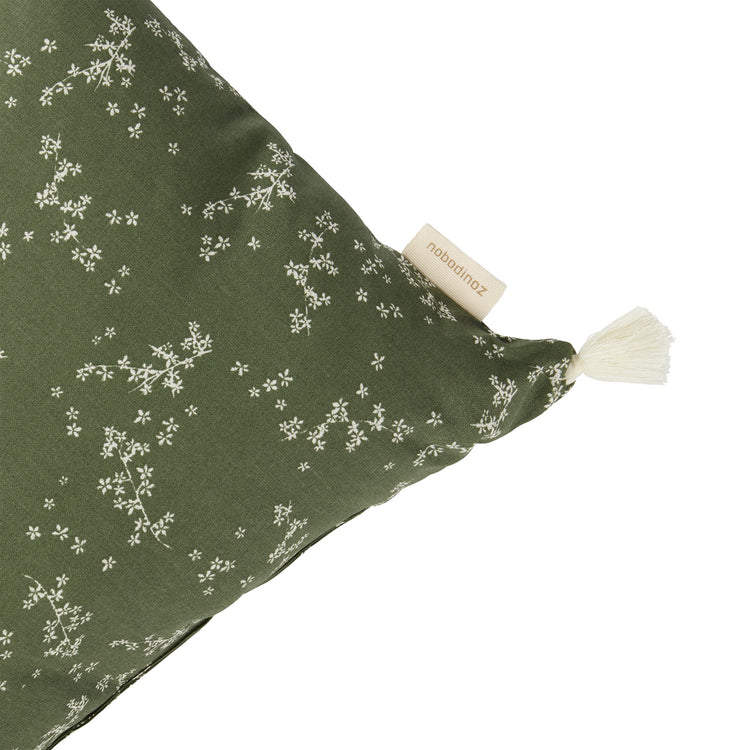 STORIES. Tassels Cushion Green Jasmine 35x20