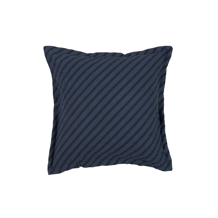 LANDSCAPE. Waffle wquare cushion 45x45 Stripes Cobalt