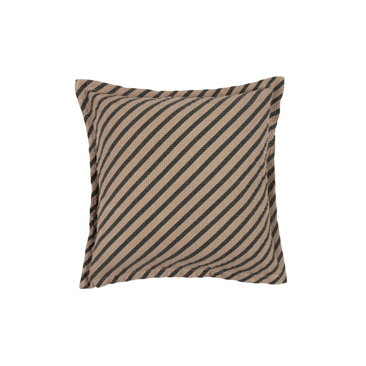 LANDSCAPE. Waffle square cushion 45x45 Stripes Sesame