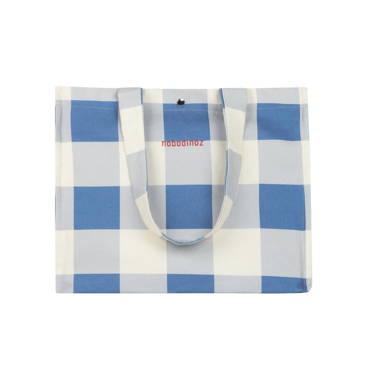 PORTOFINO. Τσάντα Tote Blue Checks