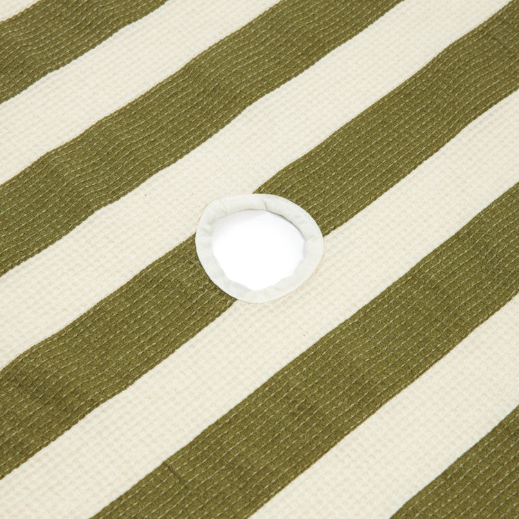 PORTOFINO. Πετσέτα παραλίας XL Pistachio Stripes Waffle