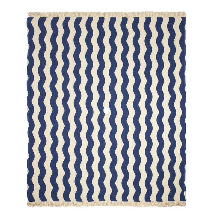 PORTOFINO. Πετσέτα παραλίας XL Blue Waves Waffle