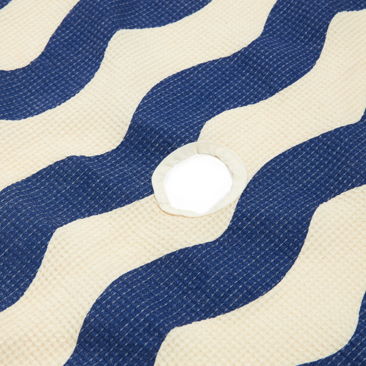 PORTOFINO. Πετσέτα παραλίας XL Blue Waves Waffle