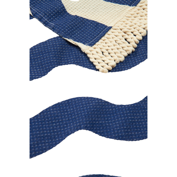 PORTOFINO. Πετσέτα παραλίας XL Blue Waves Waffle
