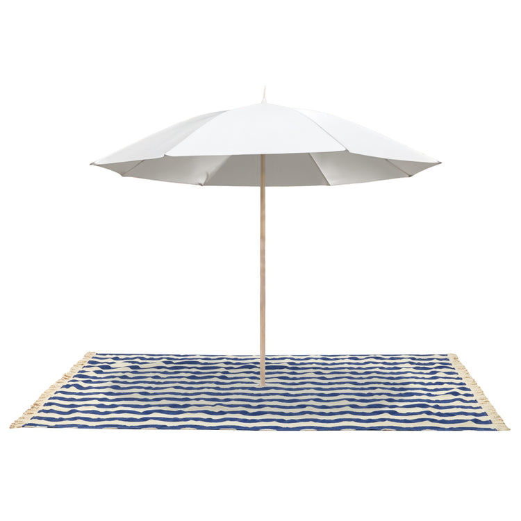 PORTOFINO. Πετσέτα παραλίας XL Blue Waves Waffle