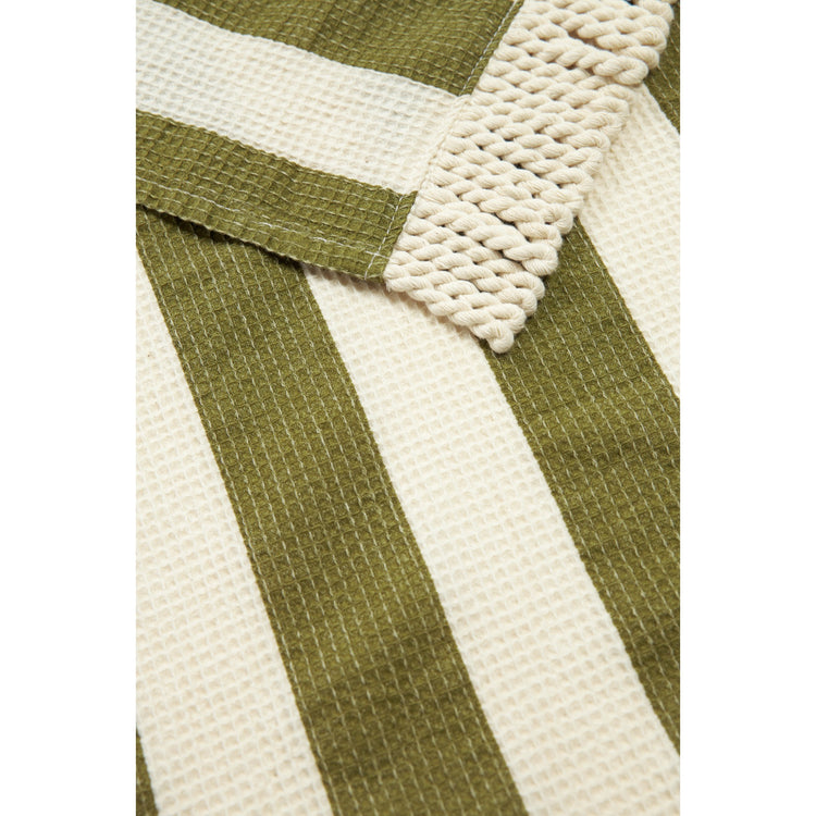 PORTOFINO. Beach towel Portofino Pistachio Stripes Waffle