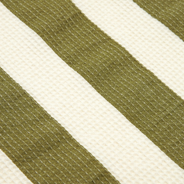 PORTOFINO. Beach towel Portofino Pistachio Stripes Waffle