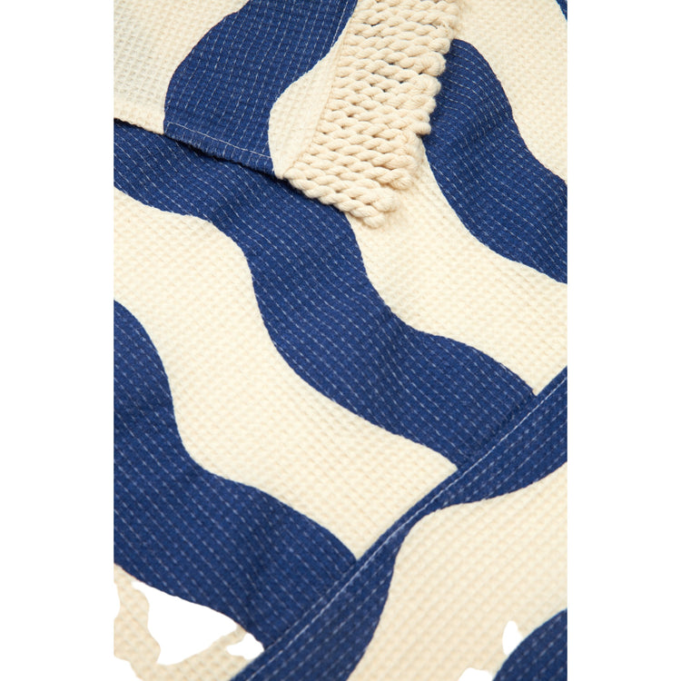 PORTOFINO. Πετσέτα παραλίας Blue Waves Waffle 84 x 150 εκ.