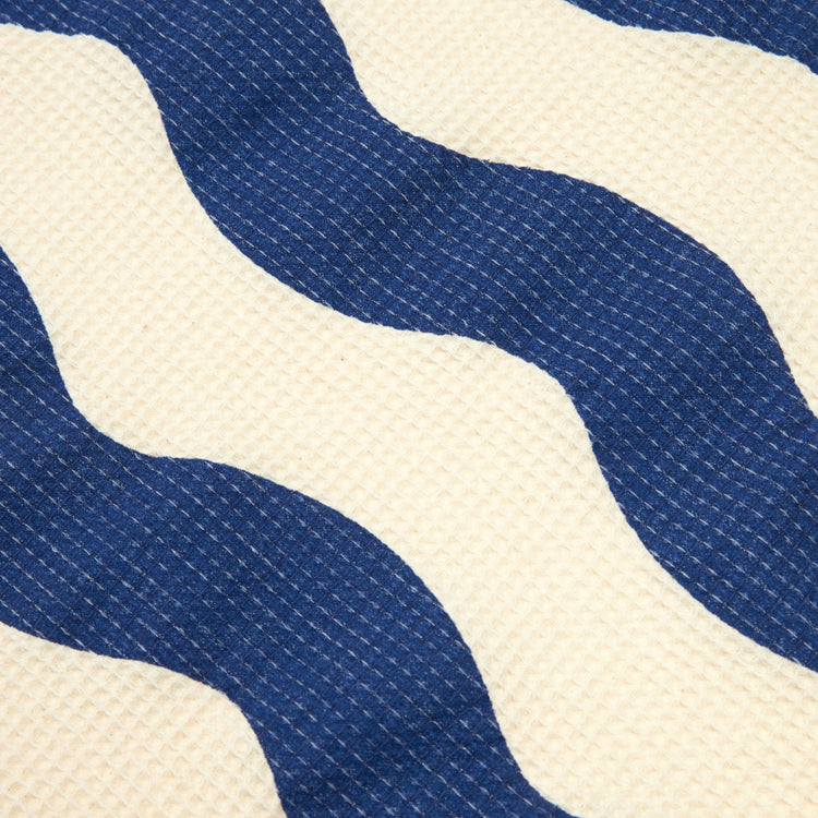 PORTOFINO. Πετσέτα παραλίας Blue Waves Waffle 84 x 150 εκ.