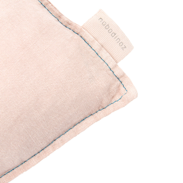 L1N0. Embroidered rectangular cushion Mauve Pink 50x30
