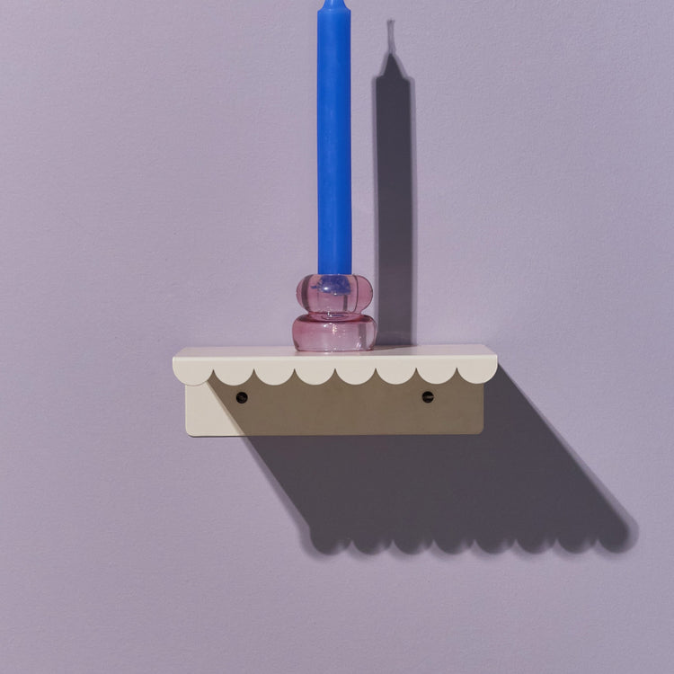 VIBES. Ράφι τοίχου μικρό Ivory 20x16x6 εκ.