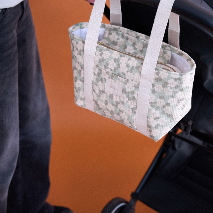 OPERA. Waterproof stroller organizer Green Sakura