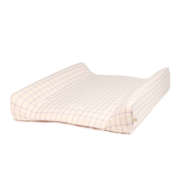 STORIES. Κάλυμμα αλλαξιέρας Limited Edition Powder Mauve Grid 50x70