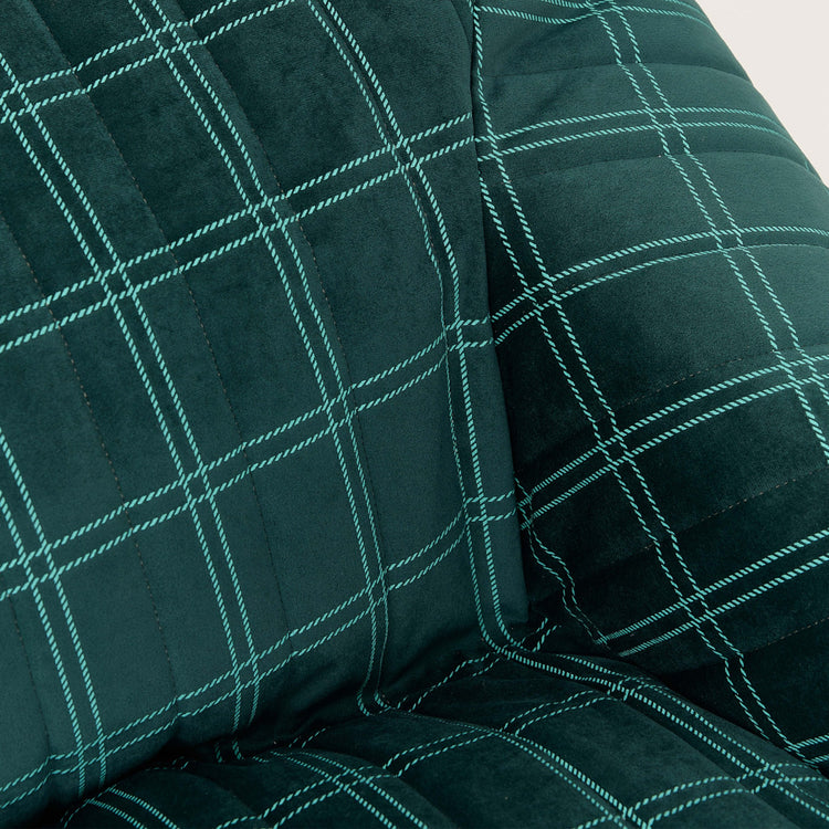 VELVET. Υφασμάτινη πολυθρόνα παιδική Chelsea Green mint windowpane