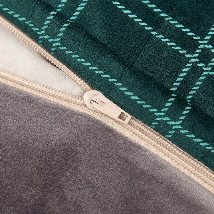 VELVET. Υφασμάτινη πολυθρόνα παιδική Chelsea Green mint windowpane