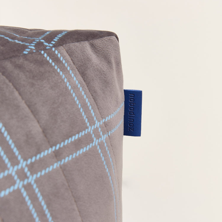 VELVET. Υφασμάτινη πολυθρόνα παιδική Chelsea Grey blue windowpane