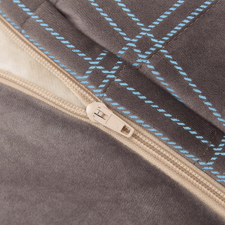 VELVET. Υφασμάτινη πολυθρόνα παιδική Chelsea Grey blue windowpane