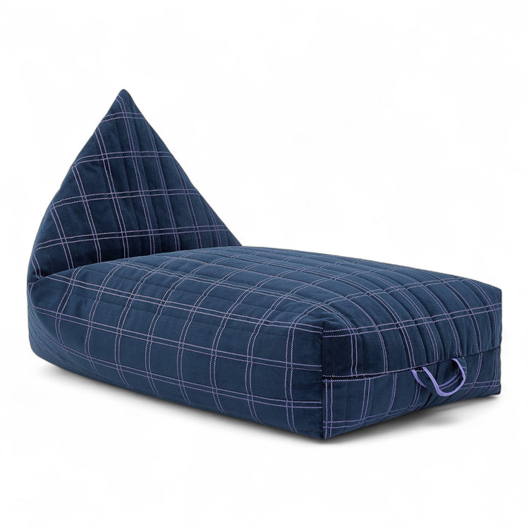 OASIS. Παιδικό πουφ Eco - Velvet Night blue purple windowpane