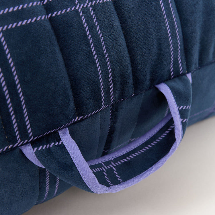 OASIS. Παιδικό πουφ Eco - Velvet Night blue purple windowpane