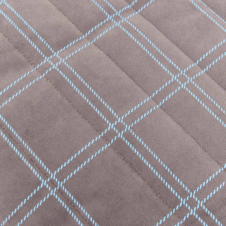 OASIS. Παιδικό πουφ Eco - Velvet Grey blue windowpane