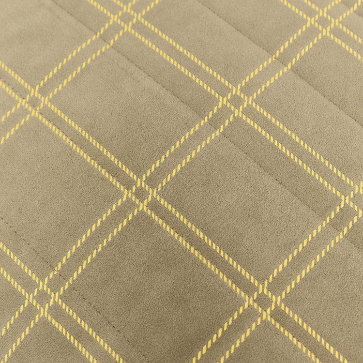 OASIS. Παιδικό πουφ Eco - Velvet Light green lemon windowpane