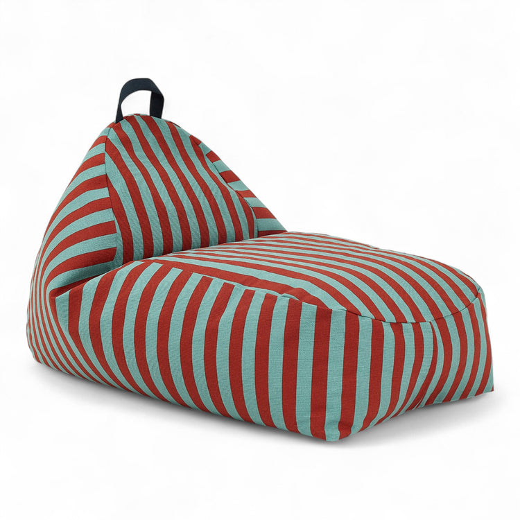 BLISS. Παιδικό πουφ Red Teal Green Stripes