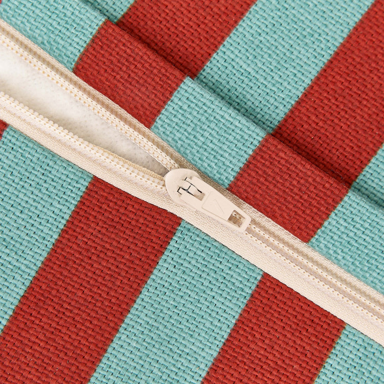 BLISS. Παιδικό πουφ Red Teal Green Stripes