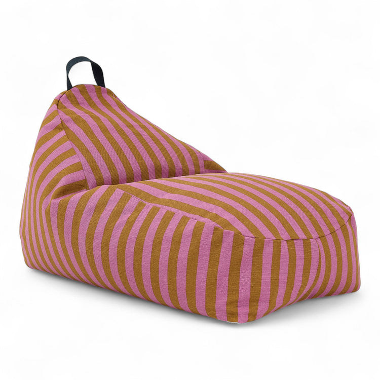 BLISS. Παιδικό πουφ Pink Curry Stripes