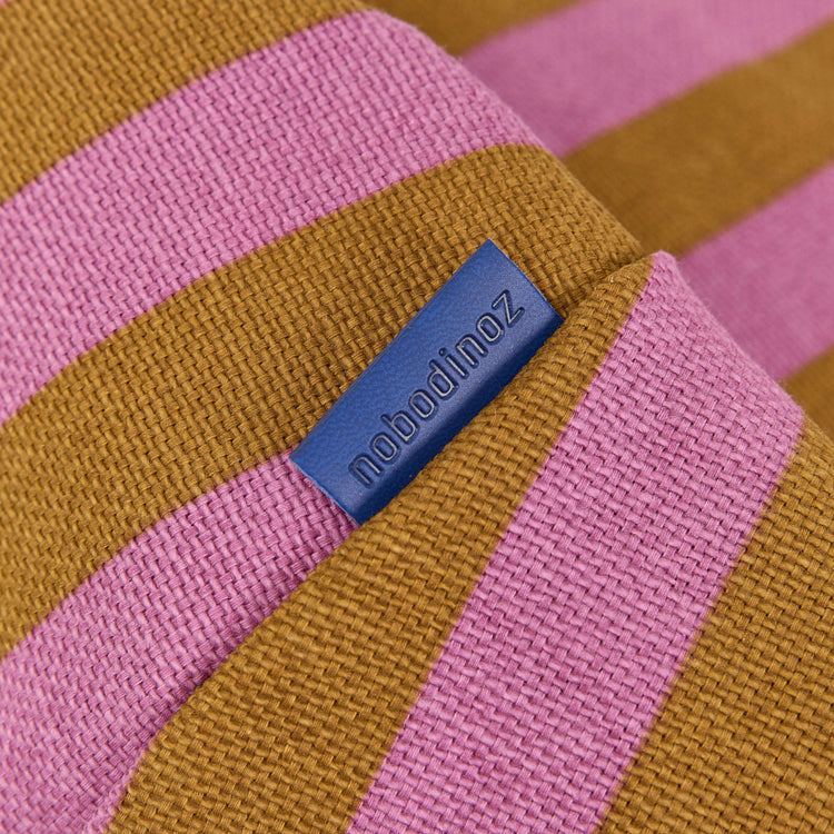 BLISS. Παιδικό πουφ Pink Curry Stripes