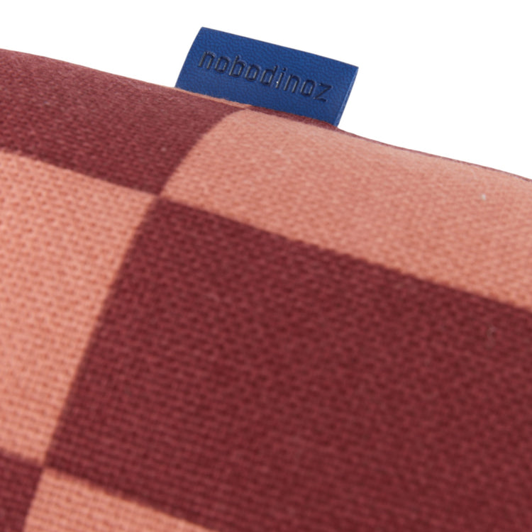 VIBES. Cylinder cushion Maroon Tiles