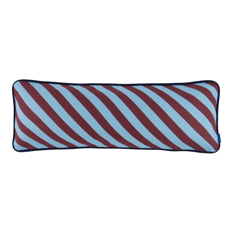RAY. Μαξιλάρι ορθογώνιο Burgundy Blue Stripes 70x25