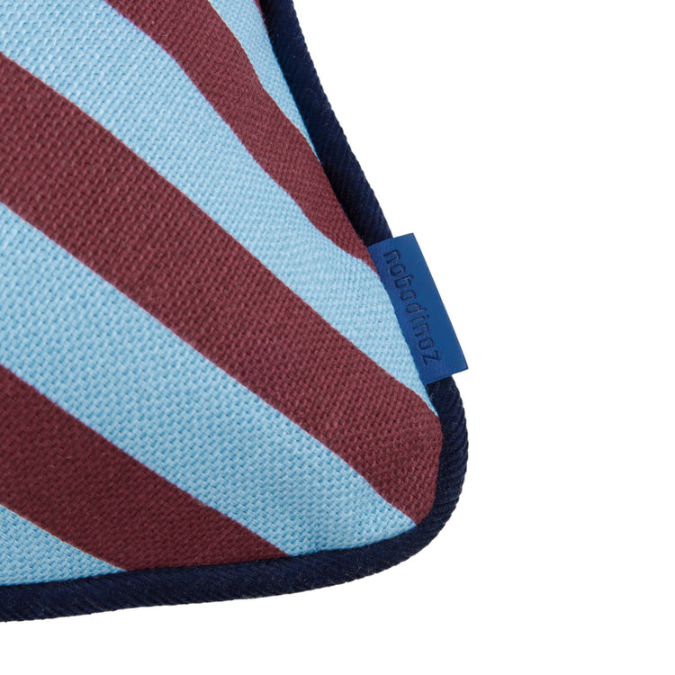 RAY. Μαξιλάρι ορθογώνιο Burgundy Blue Stripes 70x25