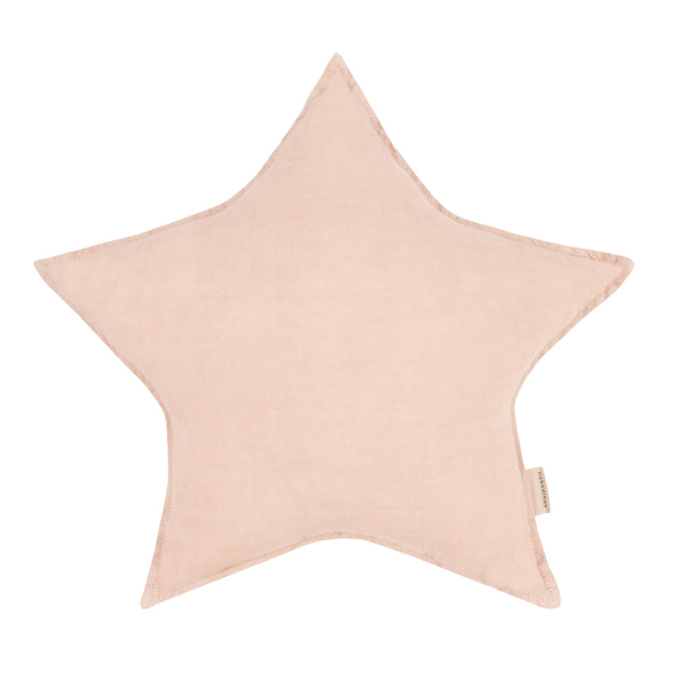 L1N0. Star cushion French linen Powder Pink