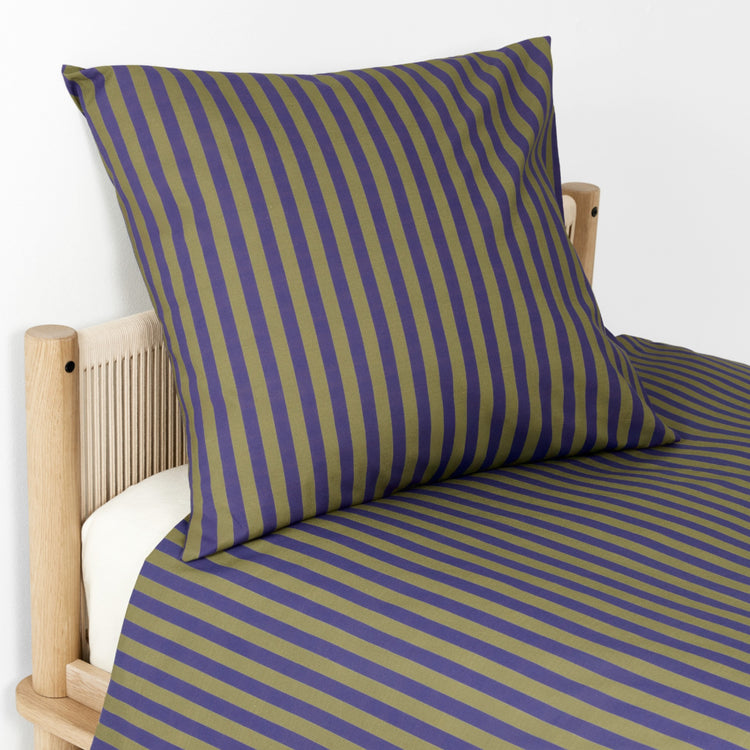 SHELDON. Παπλωματοθήκη για μονό κρεβάτι Indigo Stripes 150x200