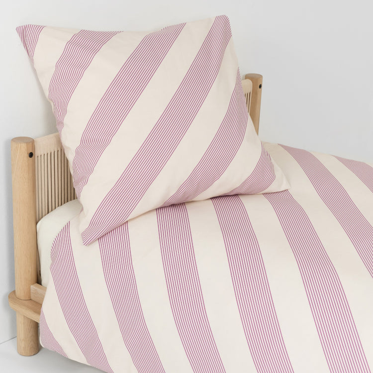 SHELDON. Παπλωματοθήκη για μονό κρεβάτι Lilac Diagonal Stripes 150x200