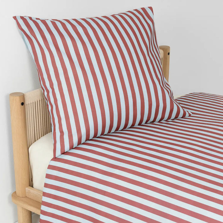 SHELDON. Μαξιλαροθήκη Maroon Stripes 60x60