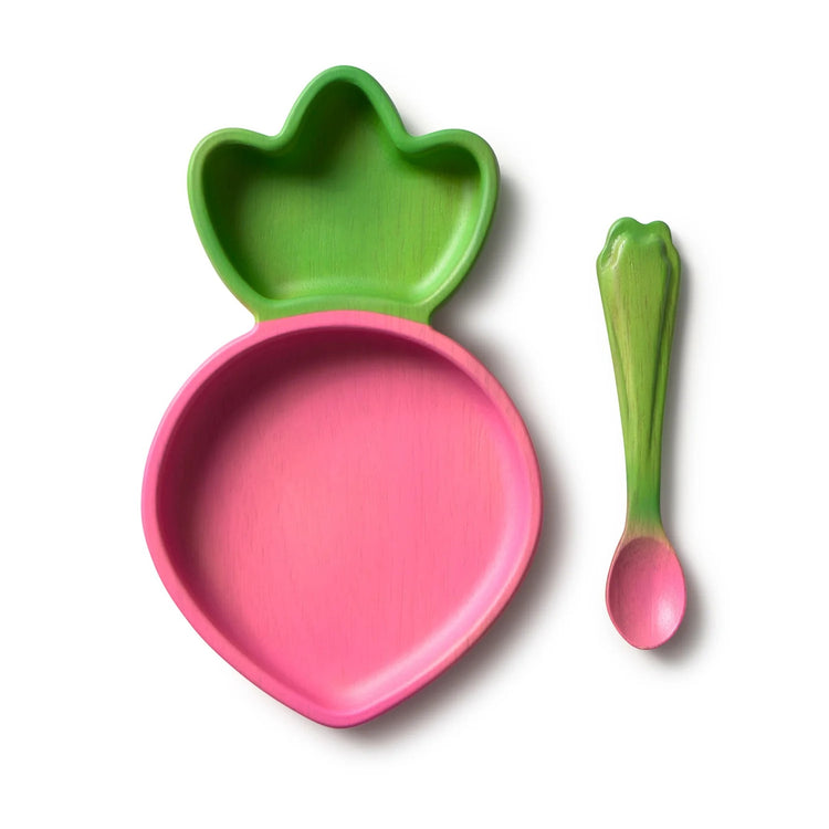 OLI&CAROL. Ramona the Radish Plate & Spoon Set