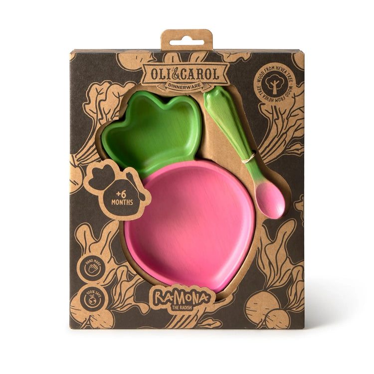 OLI&CAROL. Ramona the Radish Plate & Spoon Set