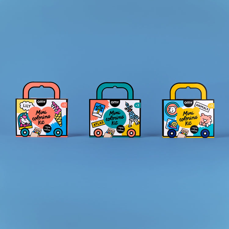 OMY. Pocket Coloring Poster with Pencils Animals