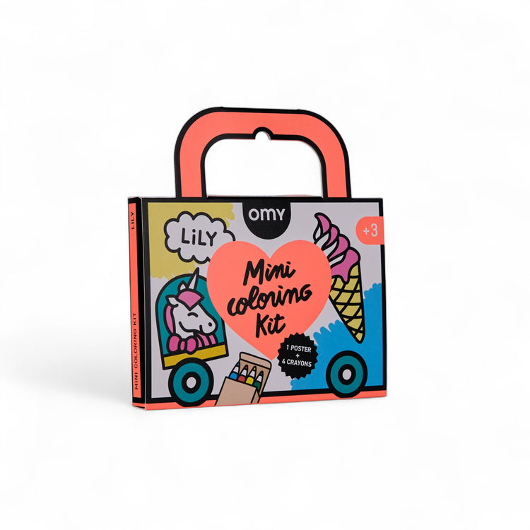 OMY. Pocket Coloring Poster with Pencils Unicorns