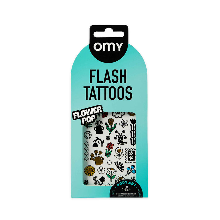 OMY. Αυτοκόλλητα flash tattoos Flower Pop